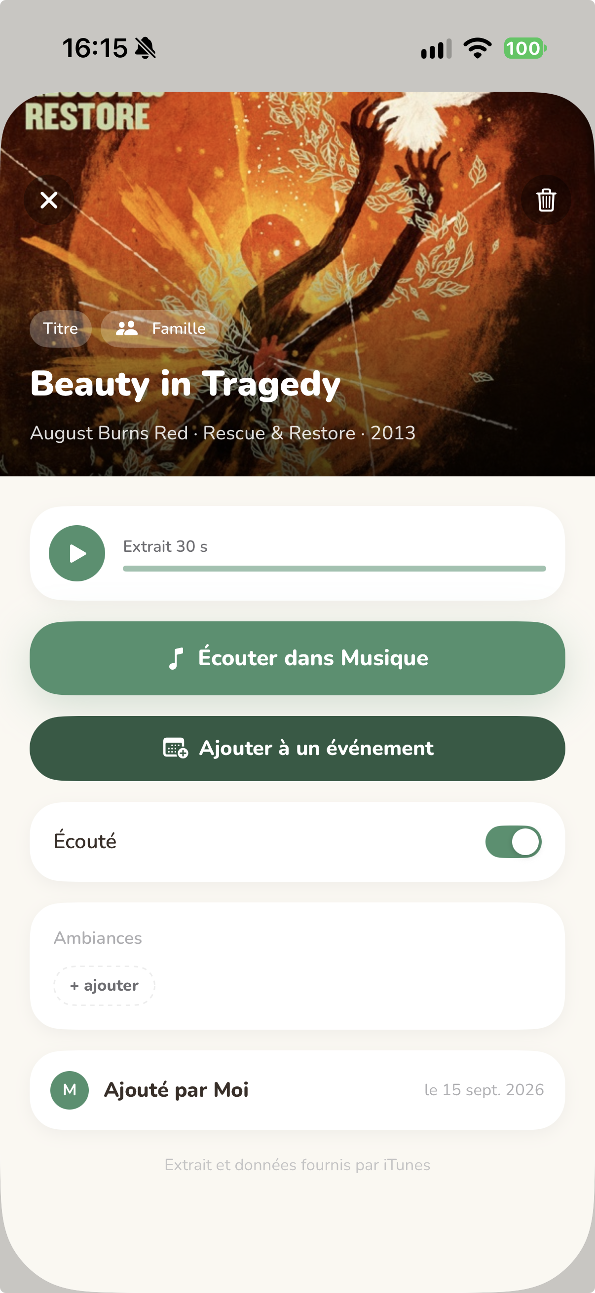 Aperçu du module ListenList